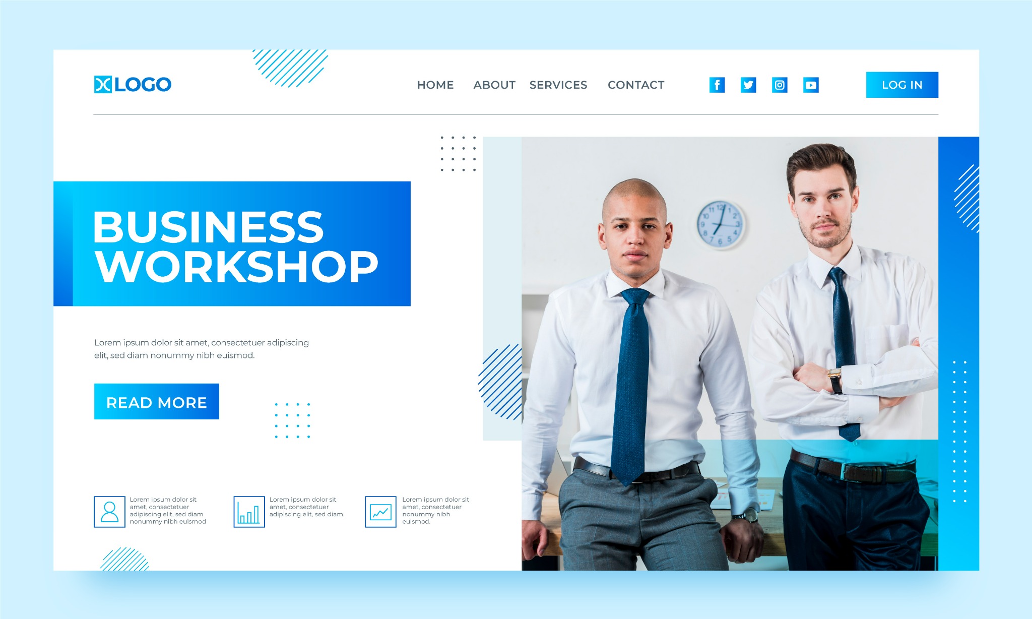 Business consulting homepage template