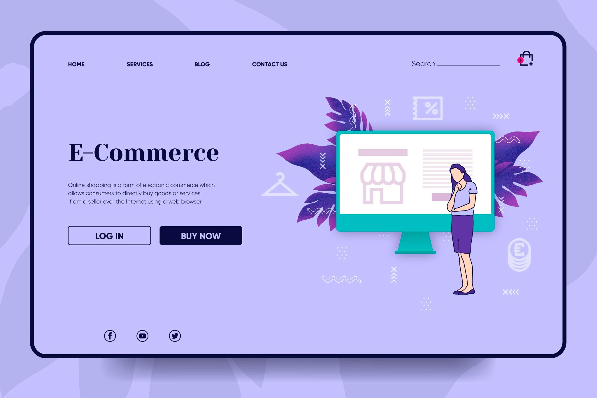 E‑commerce homepage template