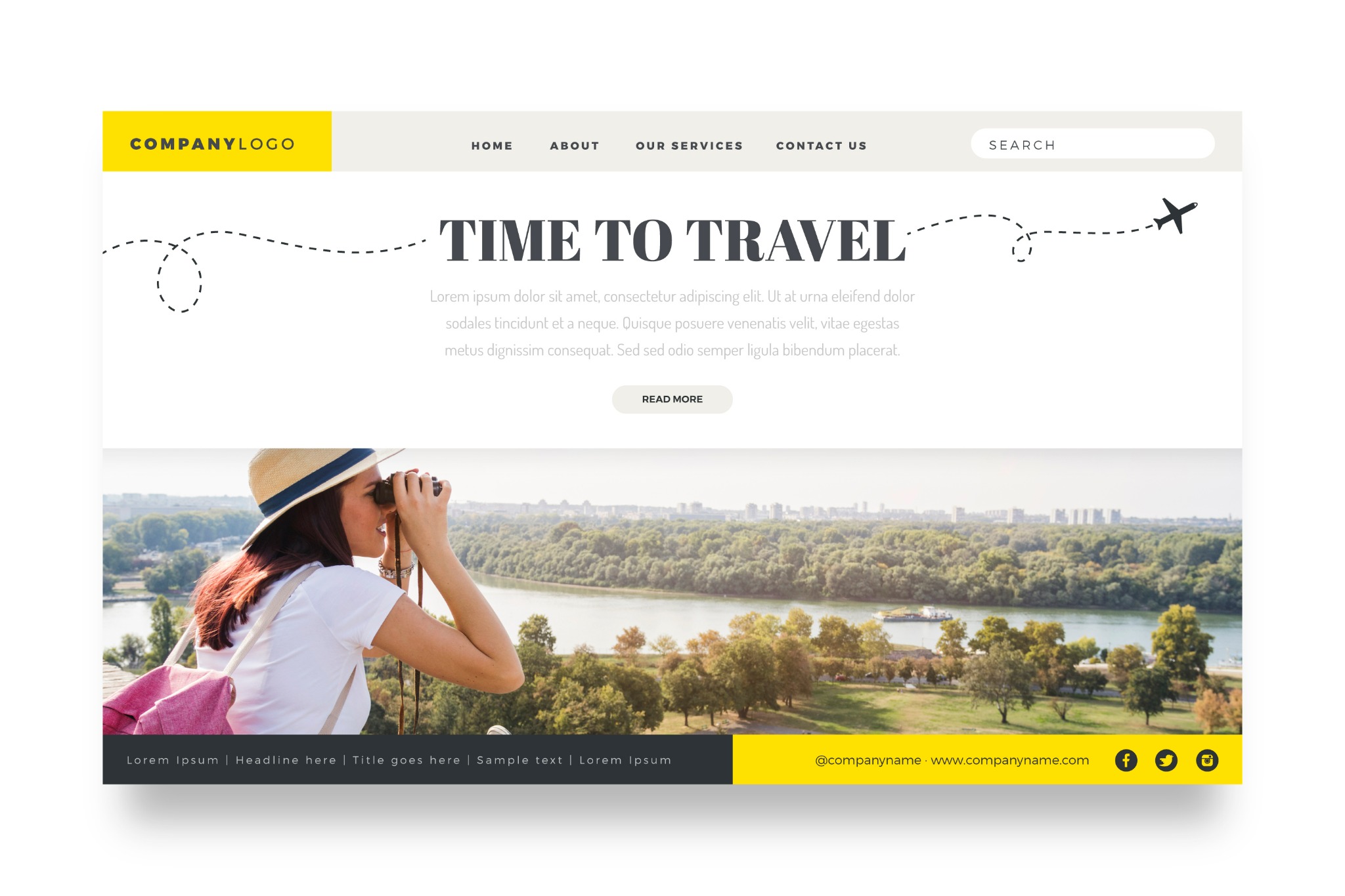 Travel agency homepage template